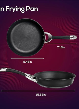 Circulon Symmetry Hard-Anodized Nonstick Frying Pan, 8.5-Inch, Black