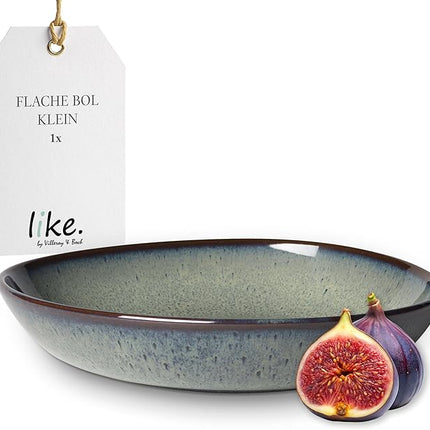 Villeroy & Boch Lave Gris Small Bowl Flat, 8.5x1.75, Stoneware, Gray