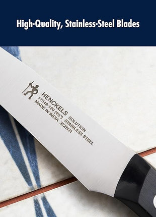HENCKELS Solution Razor-Sharp Steak Knife Set of 8, German Engineered Informed by 100+ Years of Mastery,Black