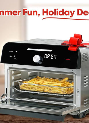 Instant Pot Omni Plus 19QT/18L Toaster Oven Air Fryer, 10-in-1 Functions, Fits 12" Pizza, Crisp, Broil, Bake, Roast, Toast, Warm, Convection, 100+ In-App Recipes, from the Makers of Instant Pot, Black