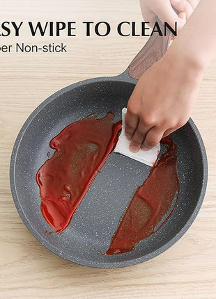 SENSARTE Nonstick Cookware Set 13-Piece, Non Stick Pots and Pans Set with Swiss Granite Coating, Healthy Kitchen Cooking Set, Stay-Cool Handles, PFOA Free