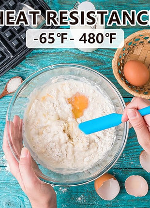 Silicone Jar Scraper Spatulas, 5pcs Heat Resistant Cake Cream Peanut Butter Spatulas Mixing Batter Scraper, 9.6 inch Nonstick Bread Spatula Rubber Kitchen Jar Blenders Scraper Long