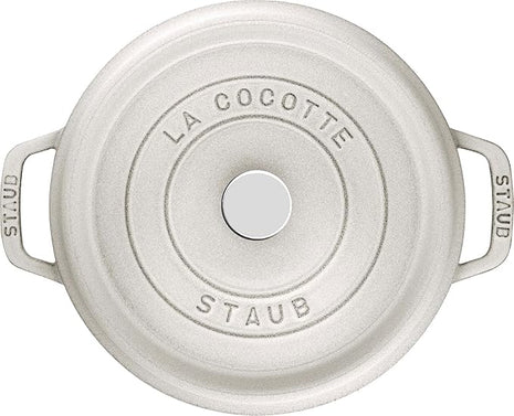 Staub Cast Iron 2.75-qt Round Cocotte - White Truffle, Made in France