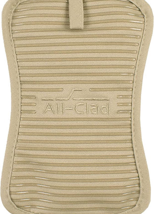 All-Clad Premium Pot Holder & Hot Pad: Heat Resistant to 500 Degrees - 100% Cotton, 10"x6.25" Hot Pad for Kitchen and Barbeque, (1-Pack), Cappuccino