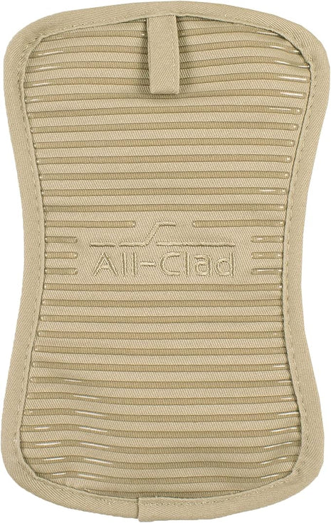 All-Clad Premium Pot Holder & Hot Pad: Heat Resistant to 500 Degrees - 100% Cotton, 10"x6.25" Hot Pad for Kitchen and Barbeque, (1-Pack), Cappuccino