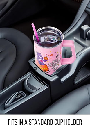 Silver Buffalo Care Bears Tumbler - Harmony, Cheer, Share & Trick-or-Sweet Bears - Stainless Steel, 40 Ounces, Fits Standard Cup Holder