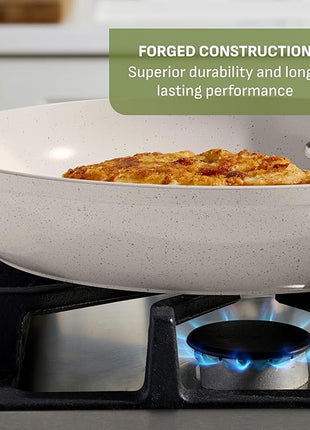 T-Fal Revive Ceramic Nonstick Frying Pan 12 Inch Skillet, Oven Safe to 350°F, Stay-Cool Handle, Kitchen Pots and Pans, Beige Granite