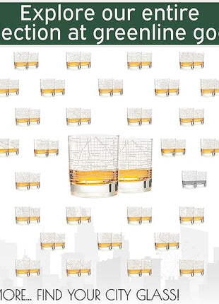 Greenline Goods Whiskey Glasses - 10 Oz Tumbler Gift Set for Phoenix lovers, Etched with Phoenix Map Old Fashioned Rocks Glass - Set of 2