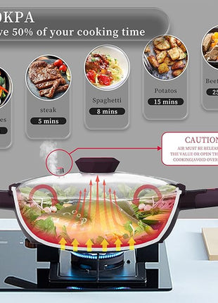 TIBORANG 8 in 1 Multipurpose 11 Inch 5 Quart Heat Indicator Nonstick Deep Frying Pan with Glass Lid,Steamed Grid,PFOA-Free,Dishwasher&Oven Safe,Works with All Stovetops (Midnight Purple)