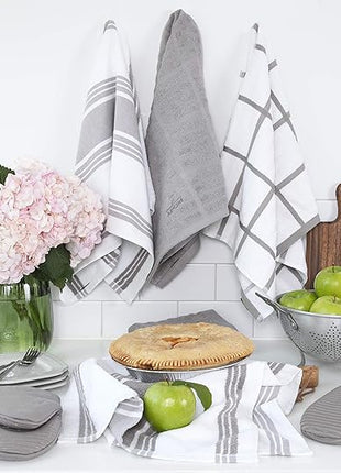 All-Clad Silicone Oven Mitts: Heat Resistant up to 500 Degrees - 100% Cotton & Silicone, 14"x7" Oven Mitt for Kitchen and Barbeque, 2-Pack, Titanium