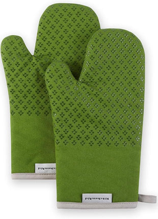 KitchenAid Asteroid Oven Mitt Set, 7"x12.5", Matcha Green, 2 Piece