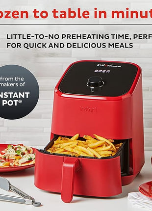 Instant Pot Vortex 2QT Mini Air Fryer, Small Air fryer that Crisps,Reheats,Bakes,Roasts for Quick Easy Meals,Includes over 100 In-App Recipes, is Dishwasher-Safe, from the Makers of Instant Pot, Red