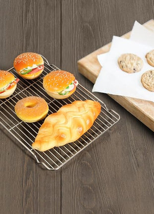 Baking Sheet and Cooling Rack Set, Stainless Steel Commercial Grade Cookie Sheet and Rack Set, 12.5 x 10 x 1 inch, Healthy & Nontoxic & Rustproof & Easy Clean & Dishwasher Safe