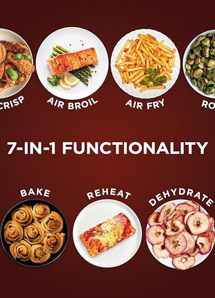 Ninja | Air Fryer Pro XL | 6.5QT Capacity fits up to 9lbs of Wings| 7-in-1 Max Crisp, Broil, Air Fry, Roast, Bake, Reheat & Dehydrate | Dishwasher Safe Parts | Space Saving | Grey | AF182AMZ