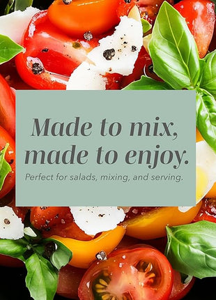 COOK WITH COLOR Mixing Bowls with Lids - 12 Piece Plastic Nesting Bowls Set includes 6 Prep Bowls and 6 Lids, Diamond Design - Microwave Safe, Mint