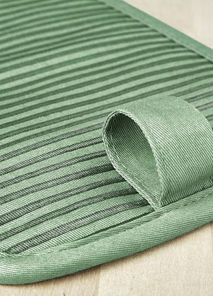 KitchenAid Beacon Two-Tone Non-Slip Pot Holder Set, Pistachio/Graphite Green, 7"x10", 2 Piece