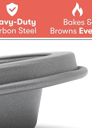 Cooking Light Mini Muffin Pan Carbon Steel Quick Release Coating, Non-Stick Bakeware, Heavy Duty Performance, 24-Cup, Gray