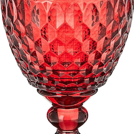 Villeroy & Boch Boston Colored Red Wine Glass, Crystal Glass, Made in Germany, 6.75 oz Capacity, Red