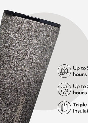 Corkcicle Classic Tumbler - Keeps Drinks Cold for 9 Hours & Hot for 3 - Triple-Insulated Stainless Steel - Holiday Tumbler Gift - 16 oz - Steel Shadow
