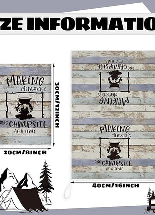 Boyiee Set of 6 Camping Kitchen Towels Happy Camper Tea Towels Absorbent Farmhouse Dish Towels with Funny Sayings 24 x 16 Inches Camping Hand Towels for RV Campers Lovers Gifts Accessories Decorations