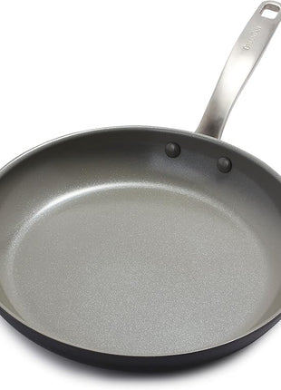 GreenPan Chatham Hard Anodized Healthy Ceramic Nonstick, 12" Frying Pan Skillet, PFAS-Free, Dishwasher Safe, Oven Safe, Gray
