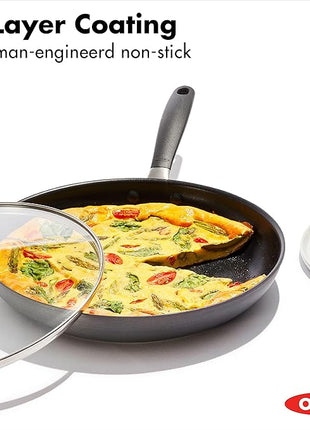OXO Good Grips Hard Anodized PFOA-Free Nonstick 12" Frying Pan Skillet with Lid Black
