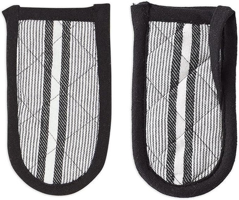 DII Double Strip Chef Kitchen Cooking & Baking Collection, Pan Handle Set, 6x3, Black, 3 Piece