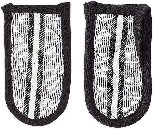 DII Double Strip Chef Kitchen Cooking & Baking Collection, Pan Handle Set, 6x3, Black, 3 Piece