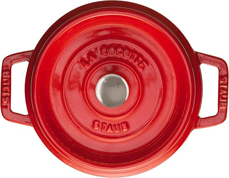 STAUB Cast Iron Roaster/Cocotte, Round, 20 cm, 2.24 L, Cherry Red