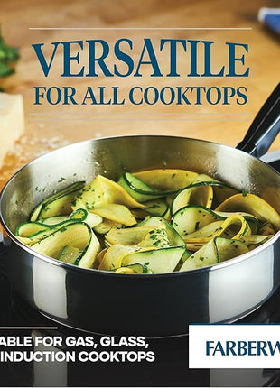 Farberware Classic Stainless Steel Fry Lid, Saute Pan (2.75 Quart), Silver