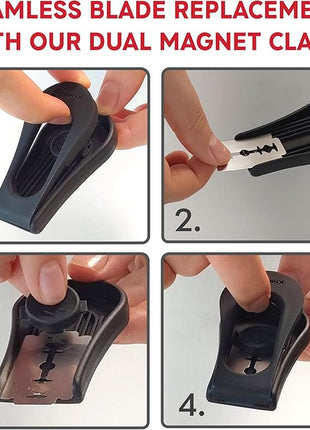 KneadAce Upgraded Magnetic Bread Lame, Professional Dough Scoring Tool with Extractable Blade, Sourdough Bread Tool for Baking, Includes Scoring Pattern Booklet & 5 Replaceable Razor Blades