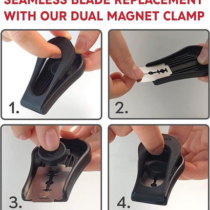 KneadAce Upgraded Magnetic Bread Lame, Professional Dough Scoring Tool with Extractable Blade, Sourdough Bread Tool for Baking, Includes Scoring Pattern Booklet & 5 Replaceable Razor Blades