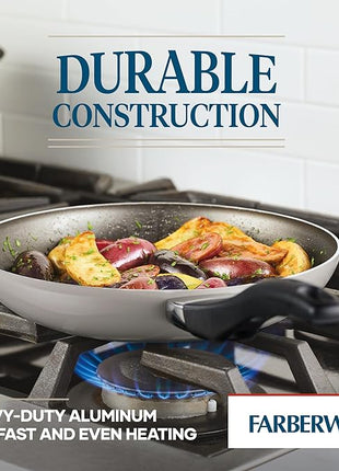 Farberware 21805 Dishwasher Safe Nonstick Cookware Pots and Pans Set, 15 Piece, Champagne