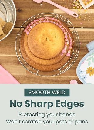 Ultra Cuisine 3 Set Round Cooling Racks for Cooking and Baking – Oven & Dishwasher-Safe, 100% Stainless Steel Steaming and Baking Rack - Fits Air Fryer, Pressure Cooker & Cake Pan (7.5, 9 & 10.5 Inch)