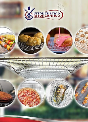 KITCHENATICS Small Quarter Sheet Cooling Rack for Cooking & Baking, Oven Safe Stainless Steel Rack, Baking Rack for Oven Cooking, Heavy Duty Cookie Cooling Rack fits Quarter Sheet Pan, 8.5" x12" IN