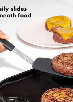 OXO Good Grips Small Silicone Flexible Turner Black & Good Grips Silicone Flexible Omelet Turner