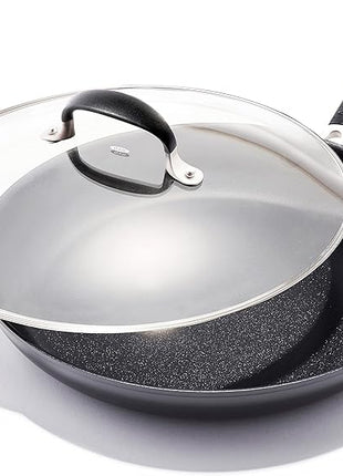 OXO Good Grips Hard Anodized PFOA-Free Nonstick 12" Frying Pan Skillet with Lid Black
