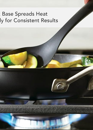 KitchenAid Hard Anodized Induction Nonstick Frying Pan Set With Tempered Lids, 4-Piece - 10 & 12 Inch – Durable, Even Heating, Oven Safe to 500°F, Dishwasher Safe, Easy-Clean