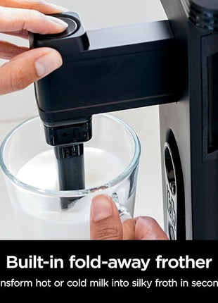 Ninja Specialty Coffee Maker, Hot & Iced Coffee, 6 Brew Styles, 8 Sizes, Small Cup to Travel Mug, 10-Cup Carafe, Fold-Away Frother, Permanent Filter, Removable Reservoir, Black, CM401