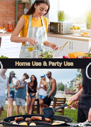 AWinjoy Heavy Duty Kitchen Scissors, Stainless Steel & Aluminum, Serrated Edge, Ambidextrous, Contemporary Style, Blade Color, Kitchen Shears