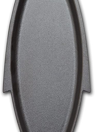 Outset 76376 Fish Cast Iron Grill and Serving Pan Black, 18.9 x 7.28 x 0.98 inches