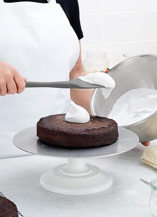 Tovolo Flex-Core All Silicone Spatula, Tapered Edge, Ergonomic Handle, Heat Resistant, Charcoal