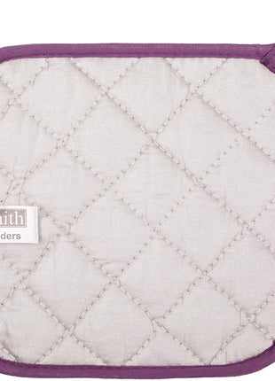 100% Cotton Kitchen Everyday Basic Terry Pot Holder Heat Resistant Coaster Potholder for Cooking and Baking Set of 5 Grape