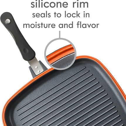 Kenmore Wyatt Aluminum Stackable All in One Multi-Function Cookware Set (Grill, Fry, Steam, Saute)