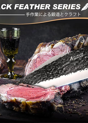 Golden Bird Meat Cleaver Knife - 8 Inch Viking Knife, Full Tang Butcher Knives for Meat Cutting, High Carbon Steel Cleaver with Ergonomic Wood Handle,Great for Outdoor Camping,Christmas Gifts for Men