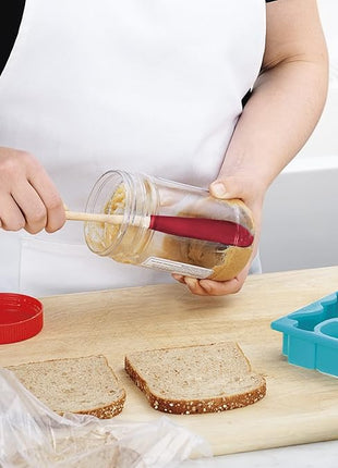 Tovolo Silicone Spatula with Wooden Handle Set of 5 Piece Silicone Kitchen Utensil Set Spoonula Jar Scraper Mini Spatula and Spoonula for Cooking Baking Mixing Folding Cayenne Red