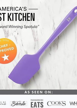 DI ORO Silicone Spatula - 600°F Heat-Resistant Rubber Kitchen Spatula for Baking, Scraping, & Mixing - BPA Free Nonstick Cookware Safe Flexible Utensil for Cooking - Dishwasher Safe (Lavender)