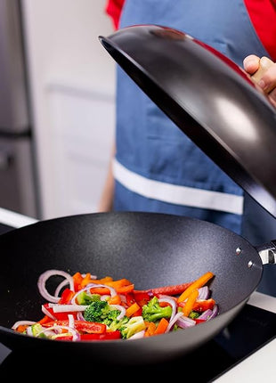 Joyce Chen 31-0066, 13.5-Inch Nonstick Steel Dome Lid for 14-Inch Wok Black
