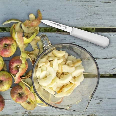 Dexter-Russell Sani-Safe 3¼" Paring Knives – 3 Pack, High Carbon Steel Blade, Slip-Resistant Handle, Professional Fruit & Vegetable Cutter, Chef Paring Tool for Precision Food Prep