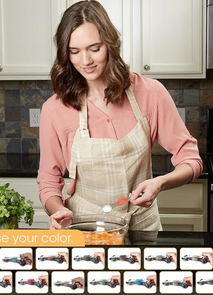 Spring Chef Stainless Steel Metal Magnetic Measuring Spoons Set of 8 with Leveler, Heavy Duty Nesting Teaspoon & Tablespoon Measuring Spoons, Kitchen Gadgets for Baking & Cooking - Desert Sunset